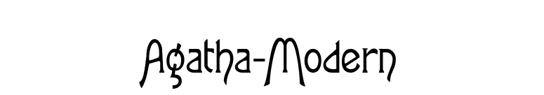 Agatha-Modern font preview