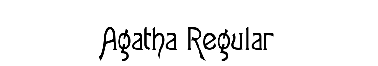 Agatha Regular font preview