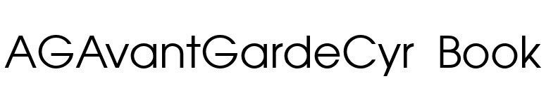 AGAvantGardeCyr Book font preview