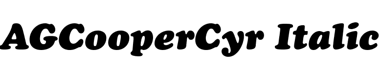AGCooperCyr Italic font preview