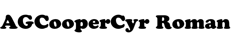 AGCooperCyr Roman font preview
