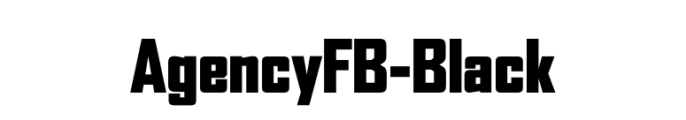 AgencyFB-Black font preview