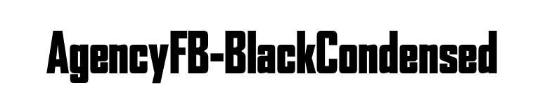 AgencyFB-BlackCondensed font preview