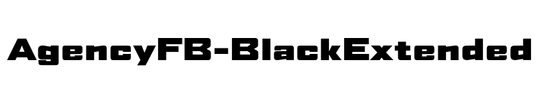 AgencyFB-BlackExtended font preview