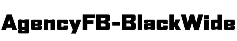 AgencyFB-BlackWide font preview