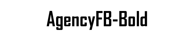 AgencyFB-Bold font preview