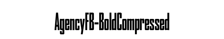 AgencyFB-BoldCompressed font preview