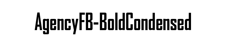 AgencyFB-BoldCondensed font preview