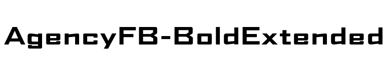 AgencyFB-BoldExtended font preview