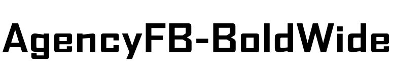 AgencyFB-BoldWide font preview