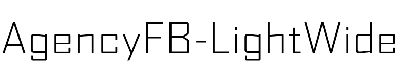 AgencyFB-LightWide font preview