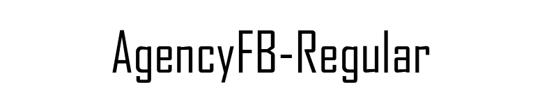 AgencyFB-Regular font preview