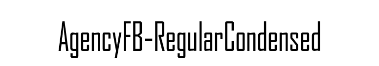 AgencyFB-RegularCondensed font preview
