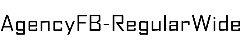 AgencyFB-RegularWide font preview