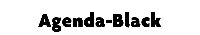 Agenda-Black font preview