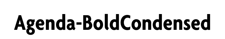 Agenda-BoldCondensed font preview