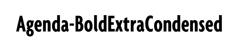 Agenda-BoldExtraCondensed font preview