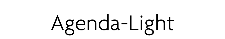 Agenda-Light font preview