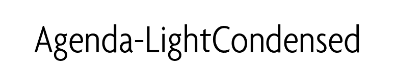Agenda-LightCondensed font preview