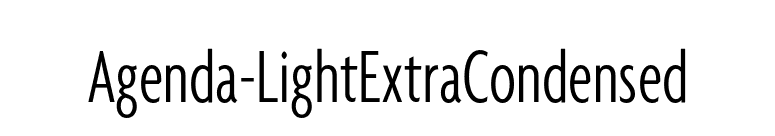 Agenda-LightExtraCondensed font preview
