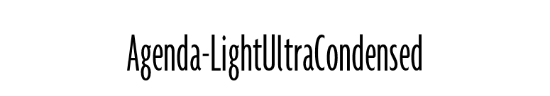 Agenda-LightUltraCondensed font preview