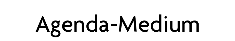 Agenda-Medium font preview