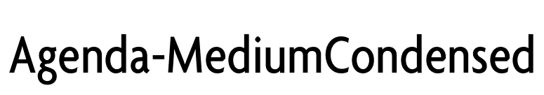 Agenda-MediumCondensed font preview