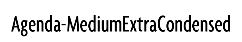 Agenda-MediumExtraCondensed font preview