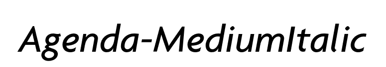Agenda-MediumItalic font preview