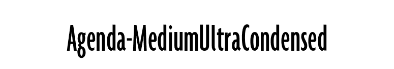 Agenda-MediumUltraCondensed font preview