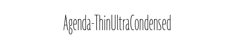 Agenda-ThinUltraCondensed font preview