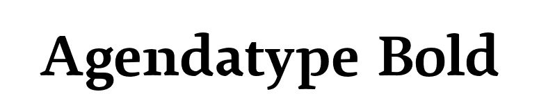 Agendatype Bold font preview