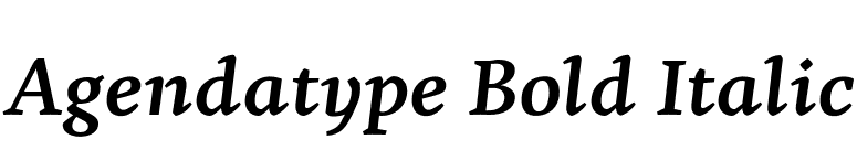 Agendatype Bold Italic font preview