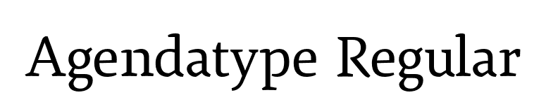 Agendatype Regular font preview
