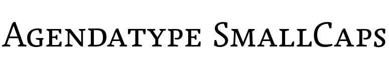 Agendatype SmallCaps font preview