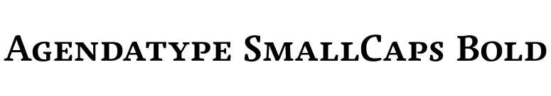 Agendatype SmallCaps Bold font preview