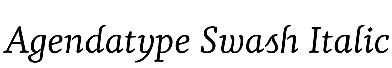 Agendatype Swash Italic font preview