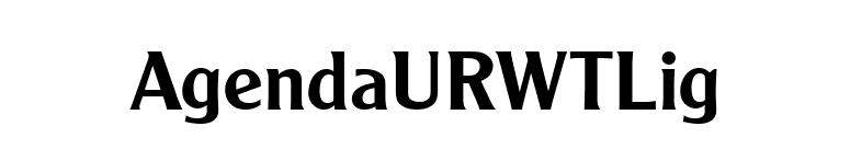 AgendaURWTLig font preview
