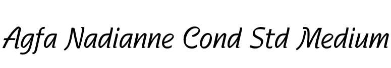 Agfa Nadianne Cond Std Medium font preview