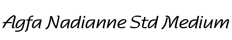 Agfa Nadianne Std Medium font preview