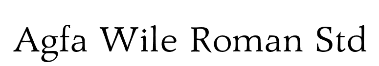 Agfa Wile Roman Std font preview