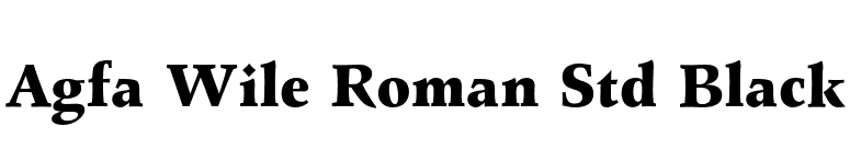 Agfa Wile Roman Std Black font preview