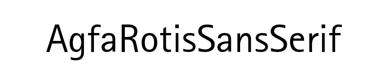 AgfaRotisSansSerif font preview