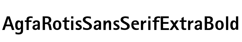 AgfaRotisSansSerifExtraBold font preview
