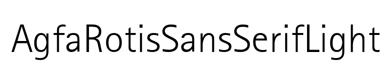 AgfaRotisSansSerifLight font preview