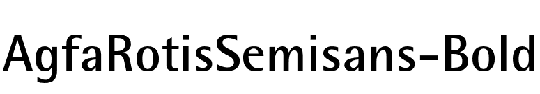 AgfaRotisSemisans-Bold font preview