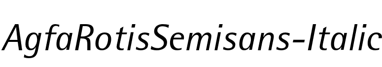 AgfaRotisSemisans-Italic font preview