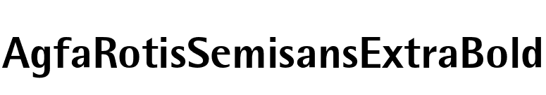 AgfaRotisSemisansExtraBold font preview