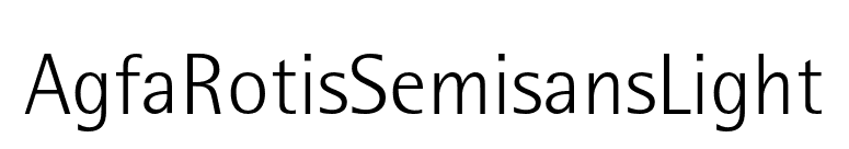 AgfaRotisSemisansLight font preview