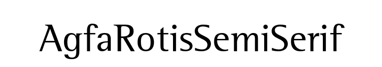 AgfaRotisSemiSerif font preview